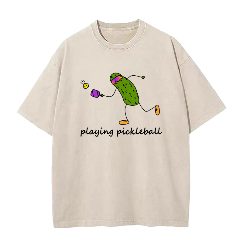 pickle playing pickleball Unisex Tee