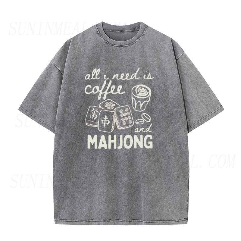 Mahjong and Coffee Unisex Tee