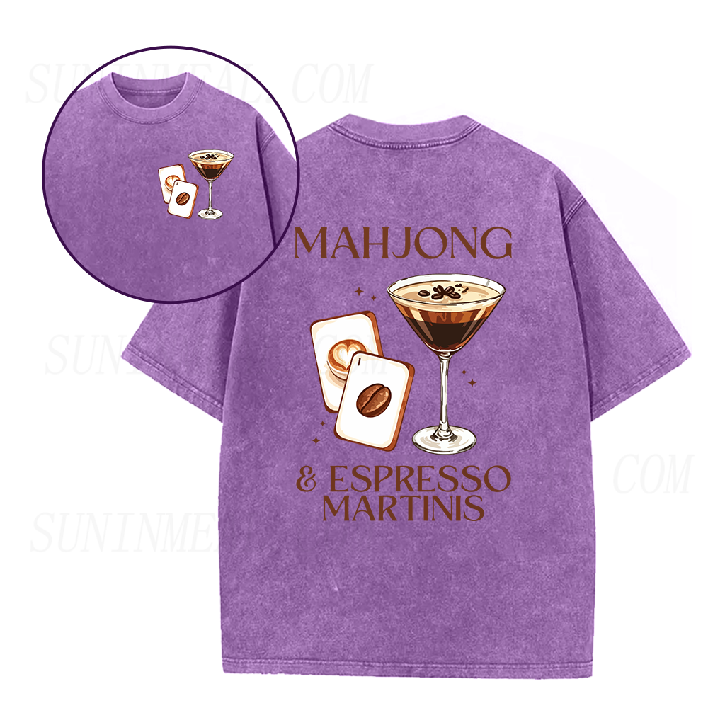 Mahjong and Espresso Martinis Unisex Tee