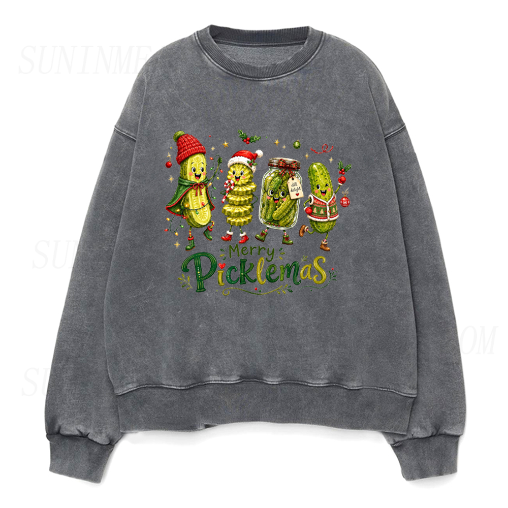 Merry Picklemas Christmas Pickle Unisex Crewneck Sweatshirt