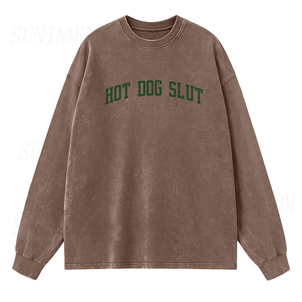 Hot Dog Slut Long Sleeve Unisex Tee