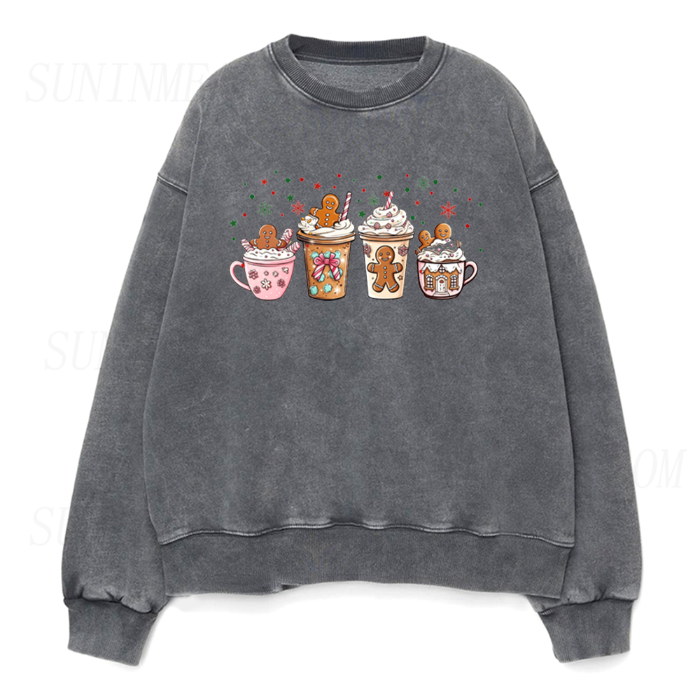 Gingerbread Christmas Coffee Unisex Crewneck Sweatshirt