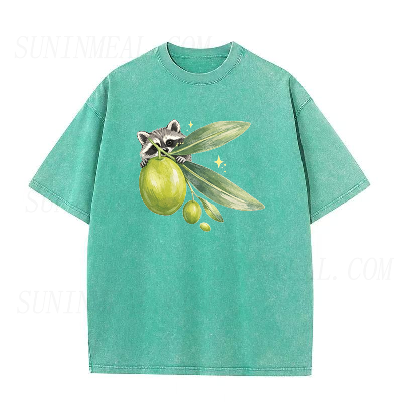 Raccoon & Olive Unisex Tee