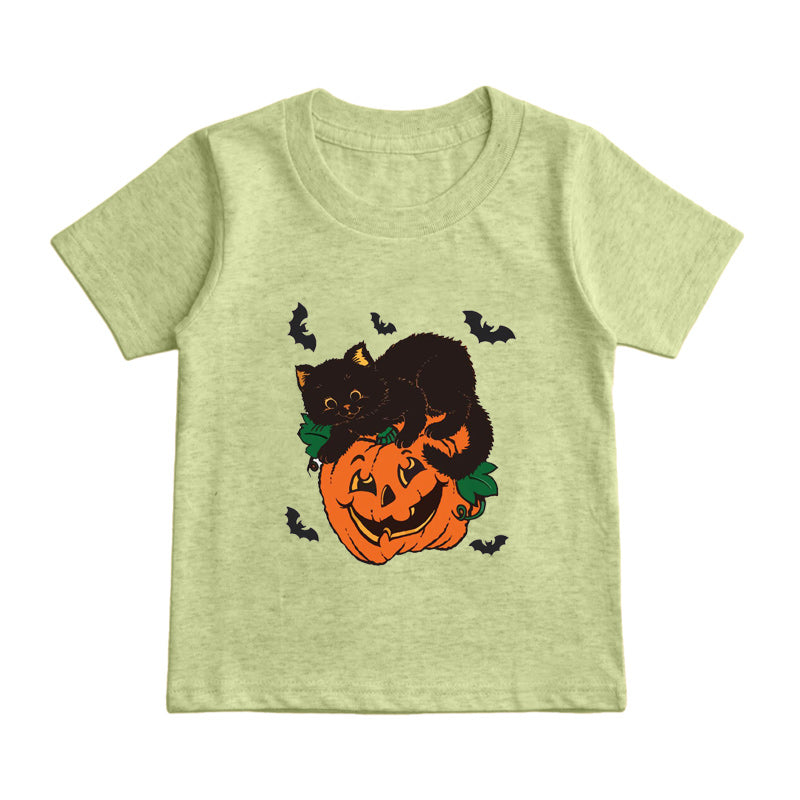 Cat Pumpkin Kids T-Shirt