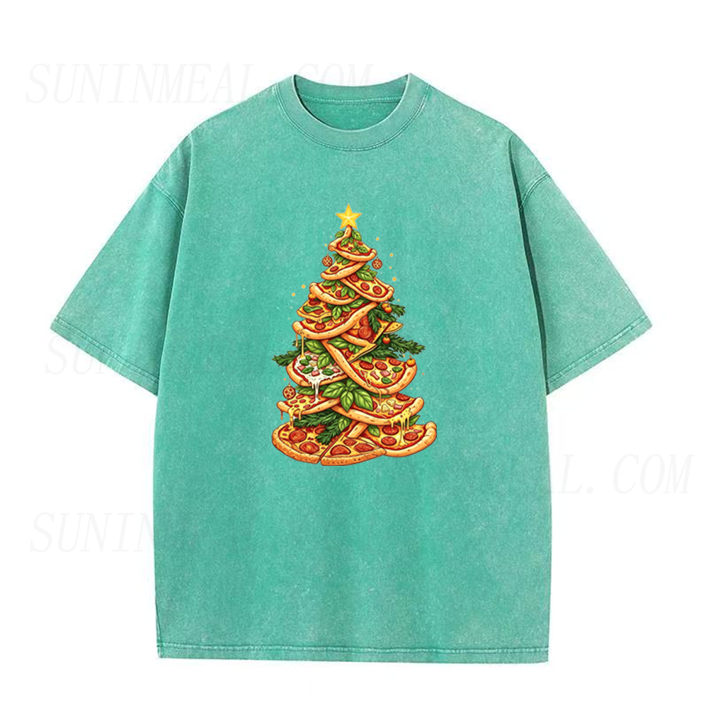 Pizza Christmas Tree Unisex Tee