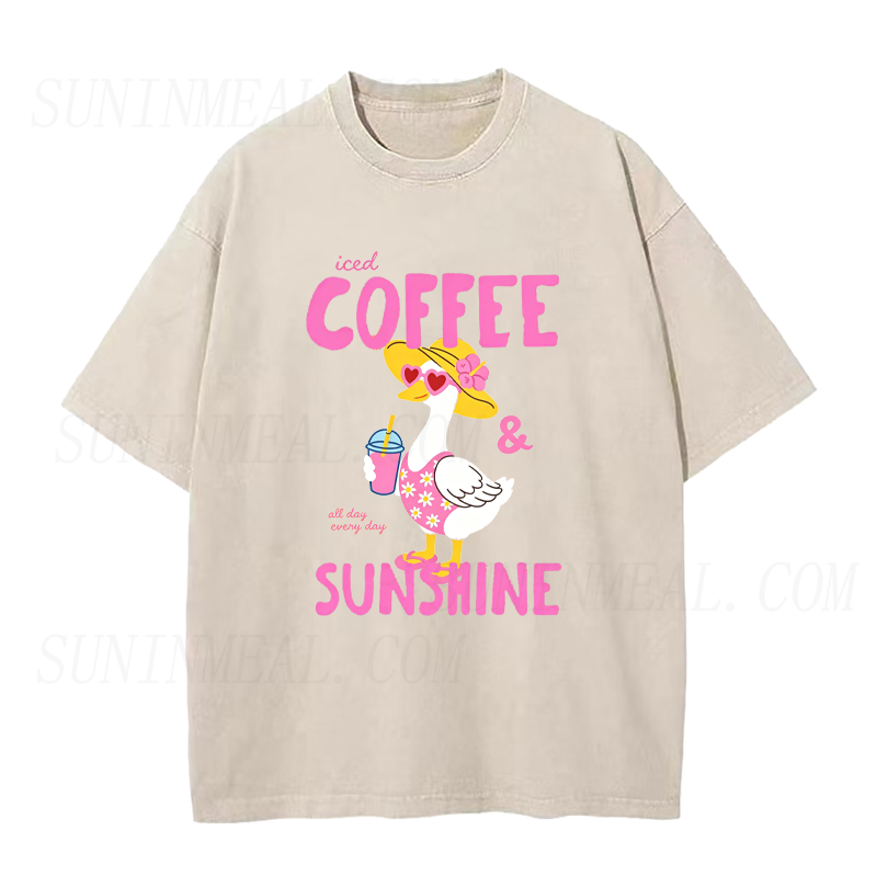 Iced Coffee & Sunshine All Day Every Day Unisex Tee