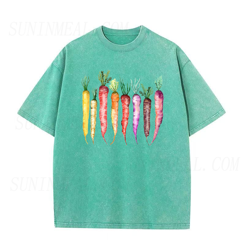 Watercolor Rainbow Carrots Unisex Tee