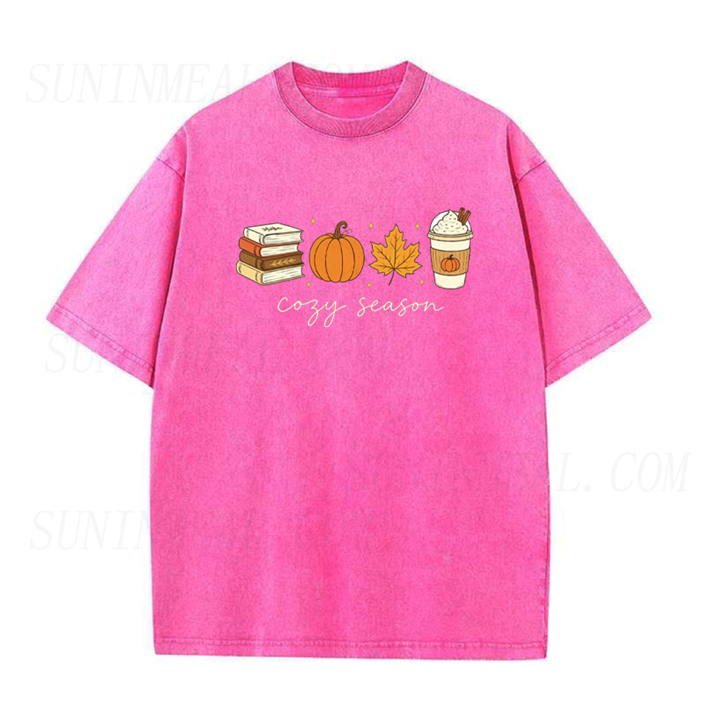 Cozy Season Fall Books Pumpkin Spice Latte Unisex Tee