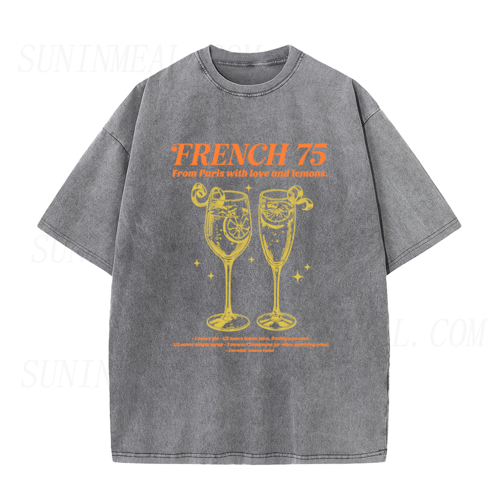 From Paris With Love And Lemons French 75 Cocktail Unisex Tee