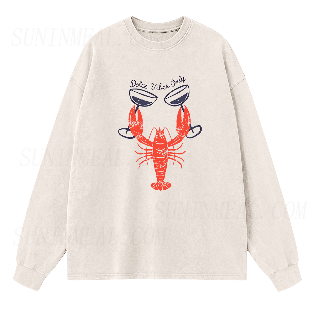 Dolce Vibes Only Lobster Cocktail Long Sleeve Unisex Tee