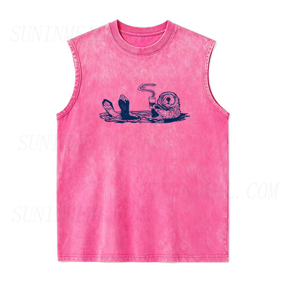 Coffee Swimming Unisex Tank Top
