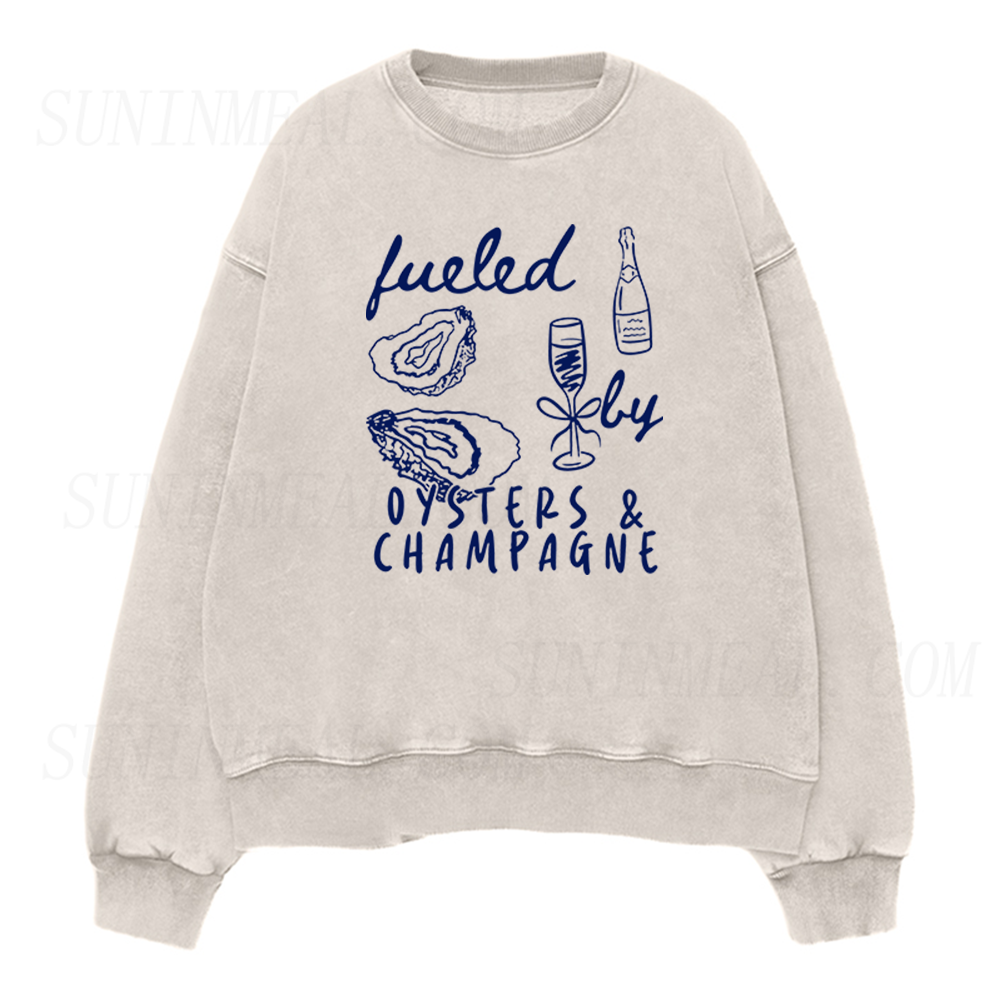 Fueled By Oysters & Champagne Unisex Crewneck Sweatshirt
