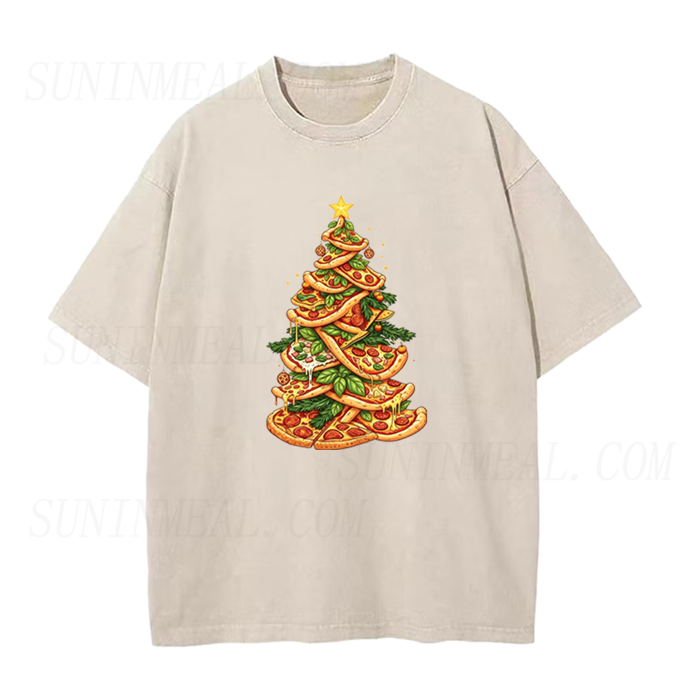 Pizza Christmas Tree Unisex Tee