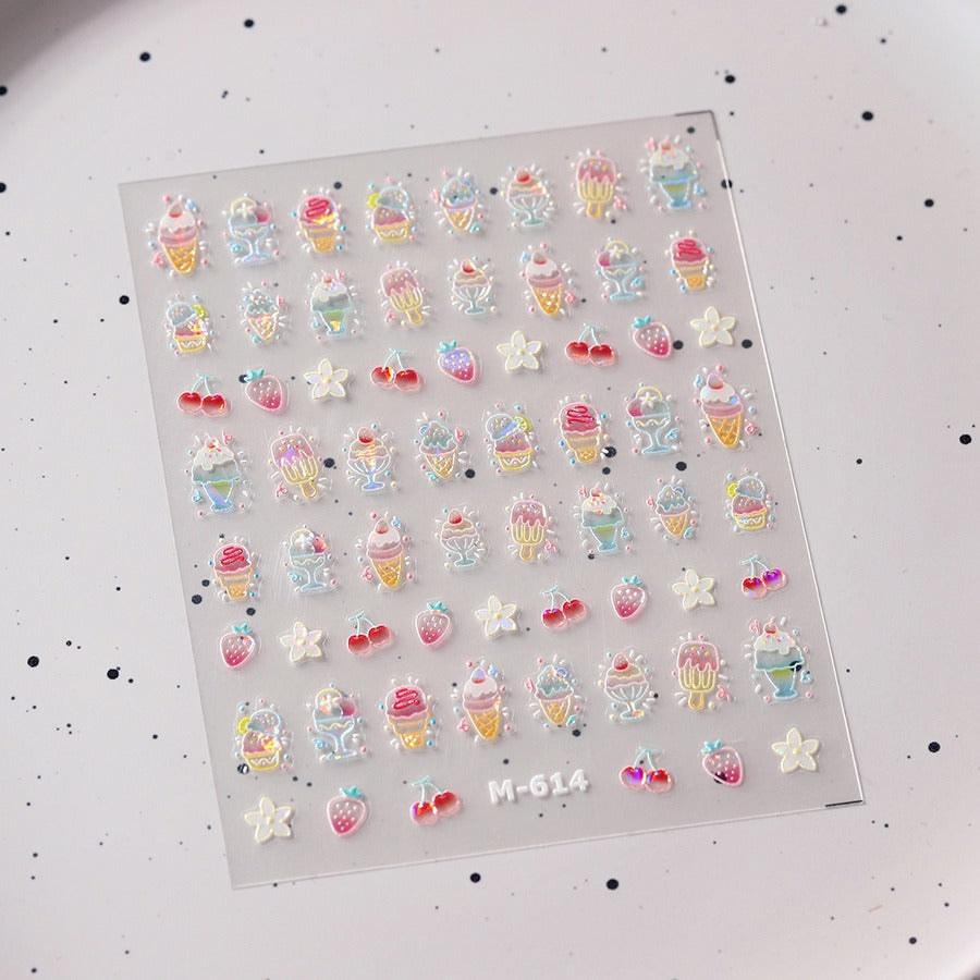 Ice Cream 5D Nail Sticker