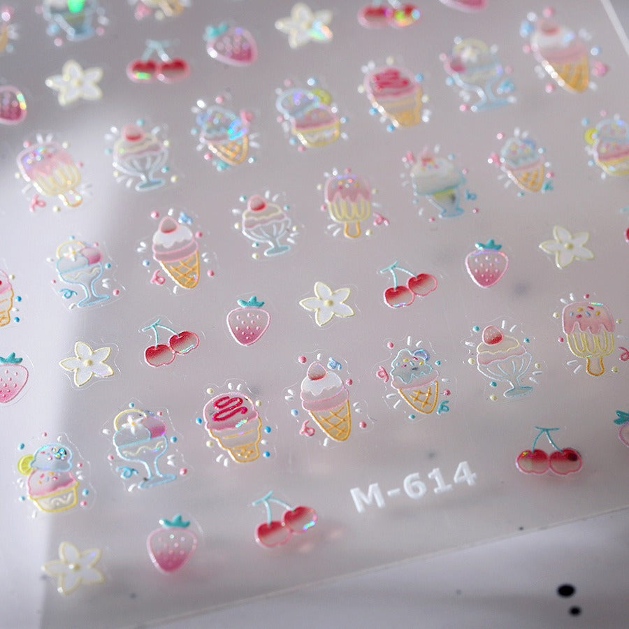 Ice Cream 5D Nail Sticker