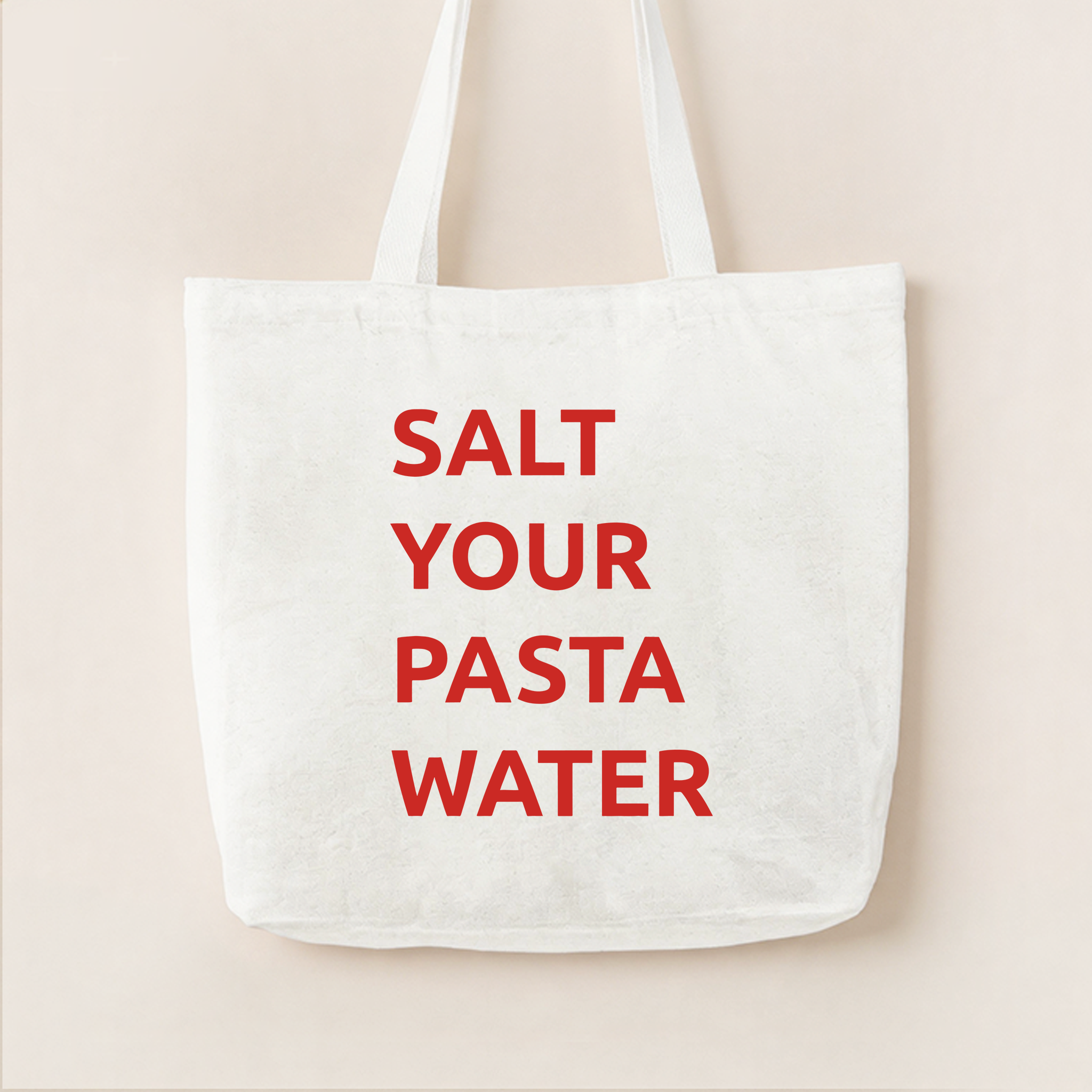Salt Your Pasta Water Canvas Tote Bag