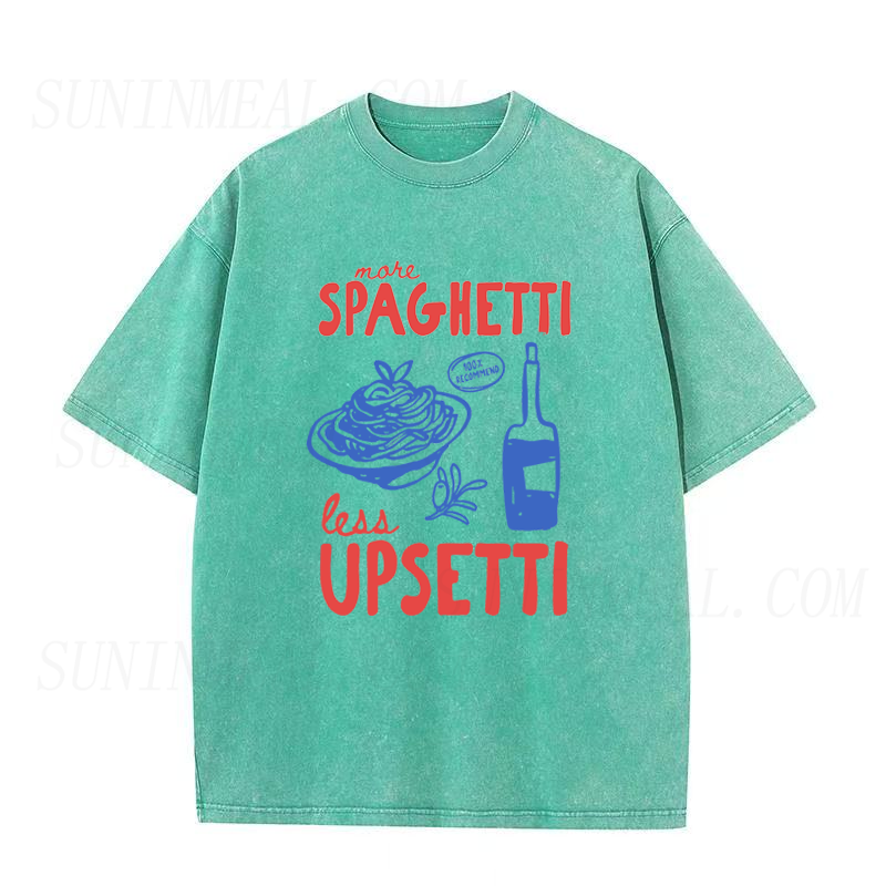 Funny More Spaghetti Less Upsetti Unisex Tee