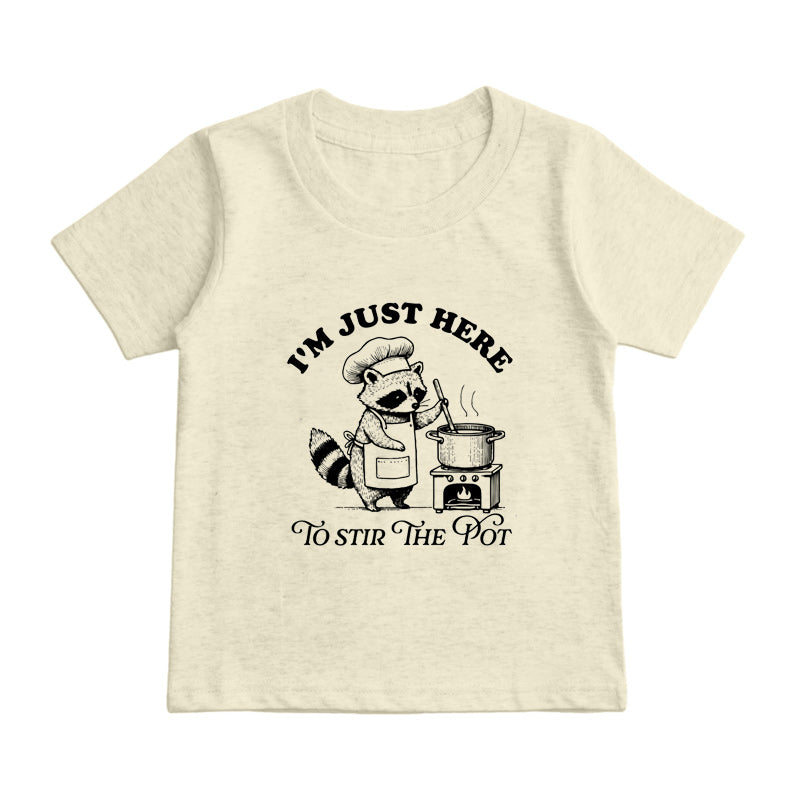 I'm just here to stir the pot Kids T-Shirt