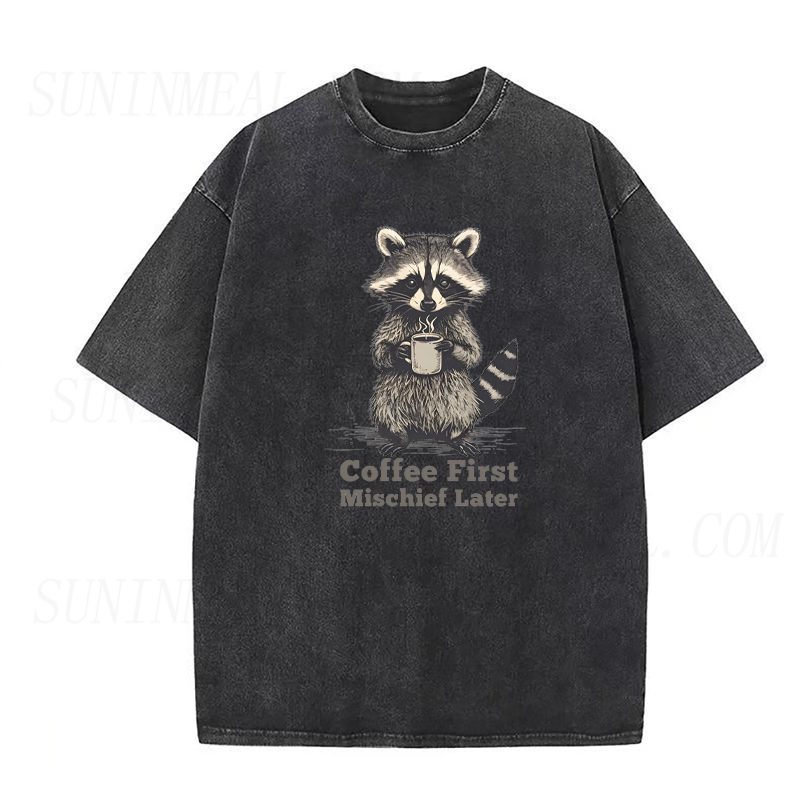 Coffee First Mischief Later Tee