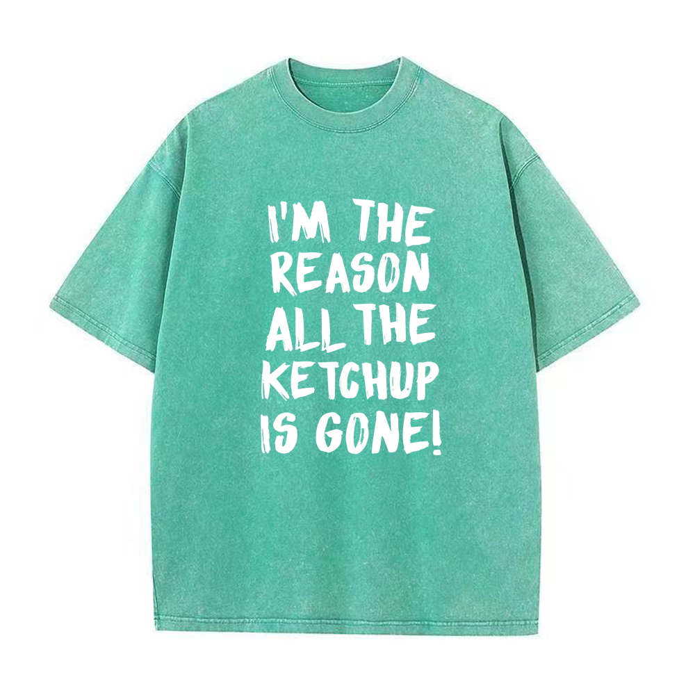 「ケチャップが全部消えたのは私だ」ユニセックスTシャツ
