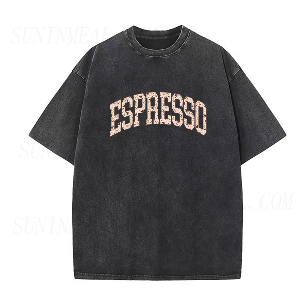 Espresso Coffee Bean Pattern Unisex Tee