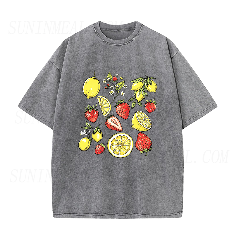 Lemon & Strawberry Botanical Unisex Tee