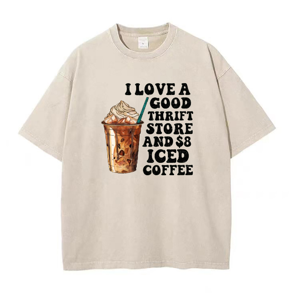 I Love a Good、リサイクルショップ、アイスコーヒー ユニセックス T シャツ