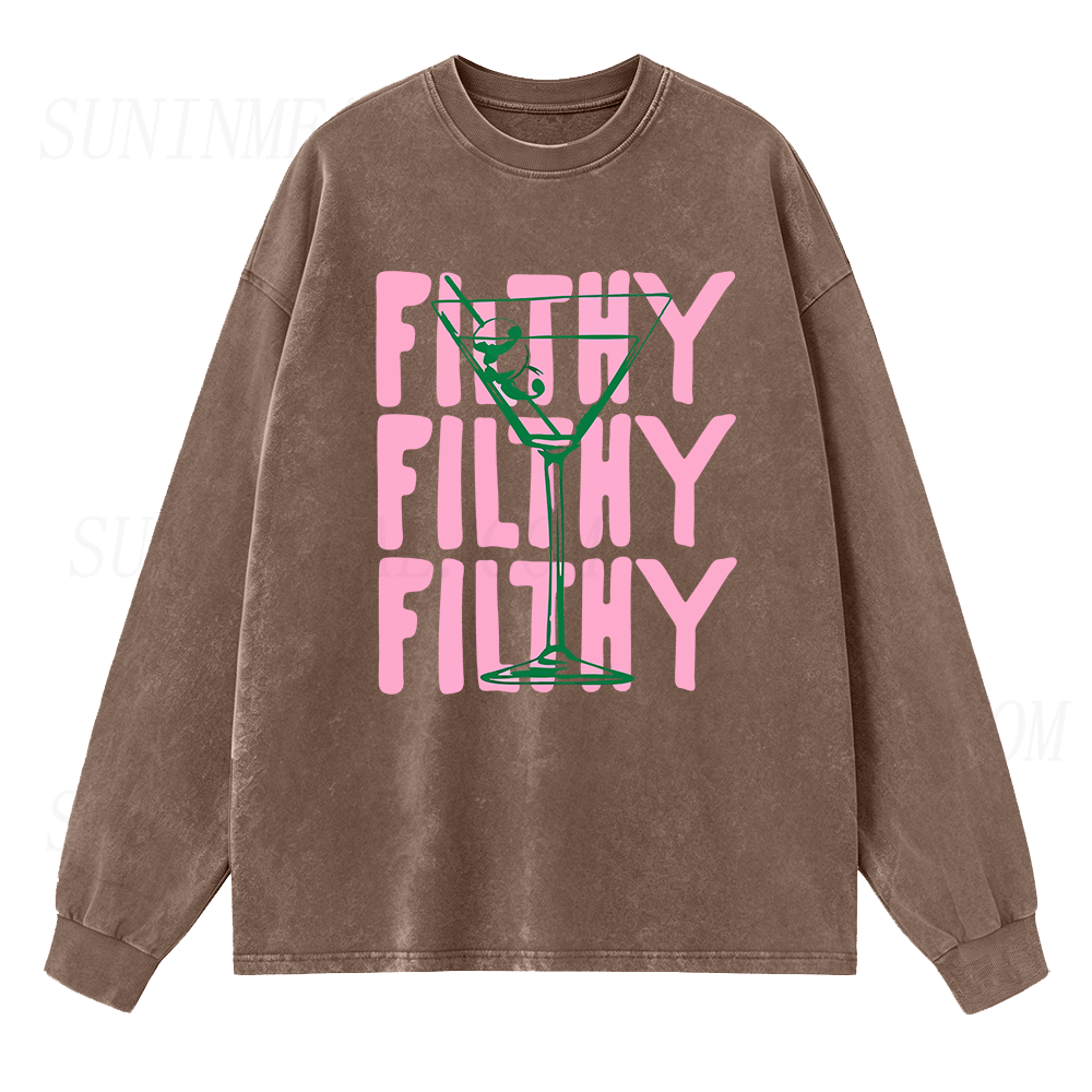 Filthy Martini Long Sleeve Unisex Tee