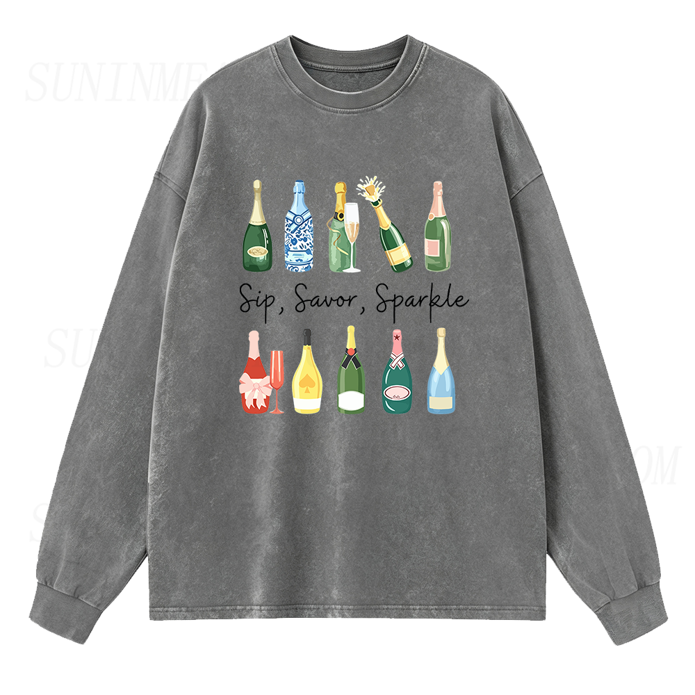 Champagne Bottles Long Sleeve Unisex Tee