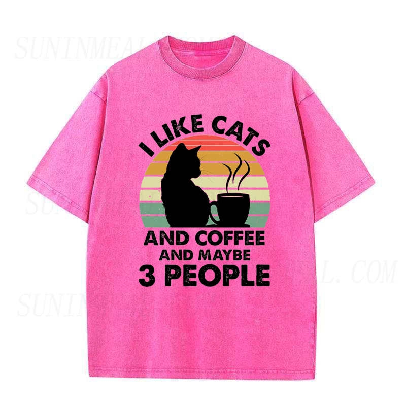 Funny Cat Coffee Tee