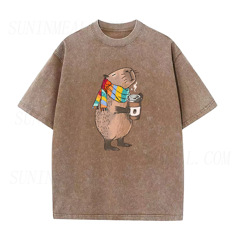 Capybara Coffee Unisex Tee