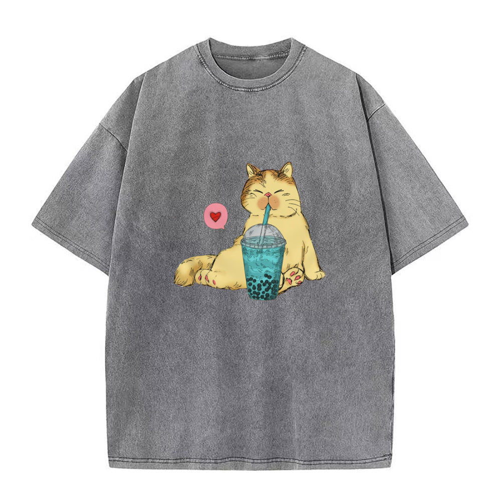 cat Milk Tea Unisex Tee