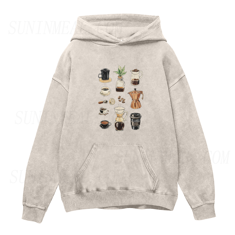 Minimal Coffee Set Unisex Hoodie