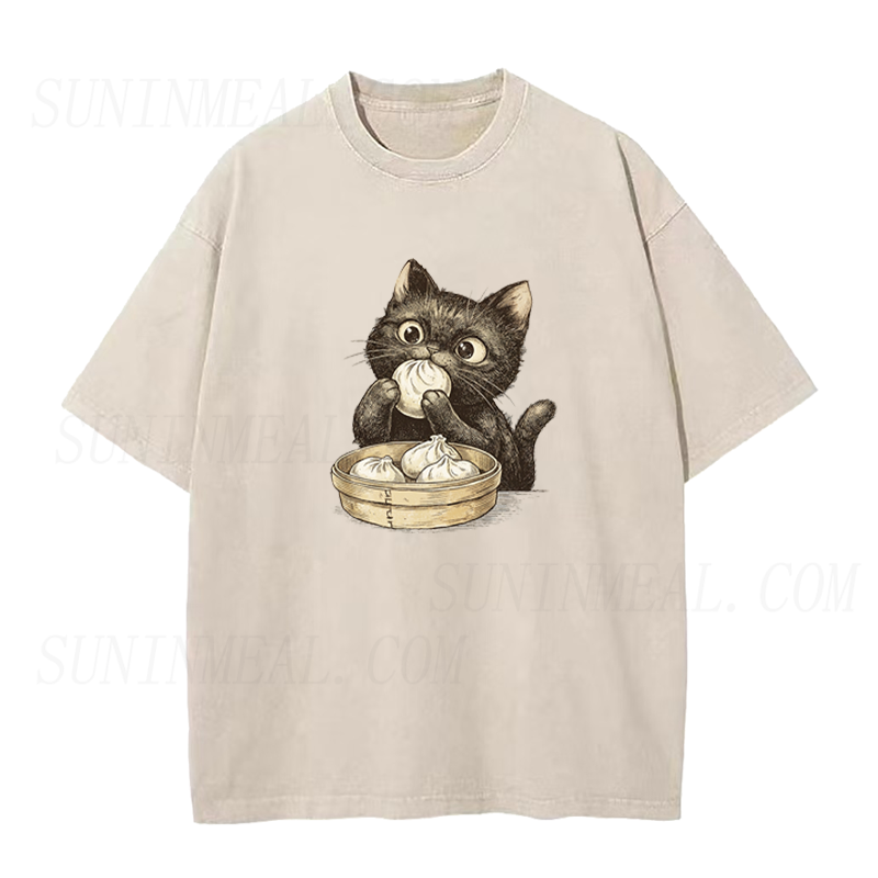 Dumpling Black Cat Unisex Tee