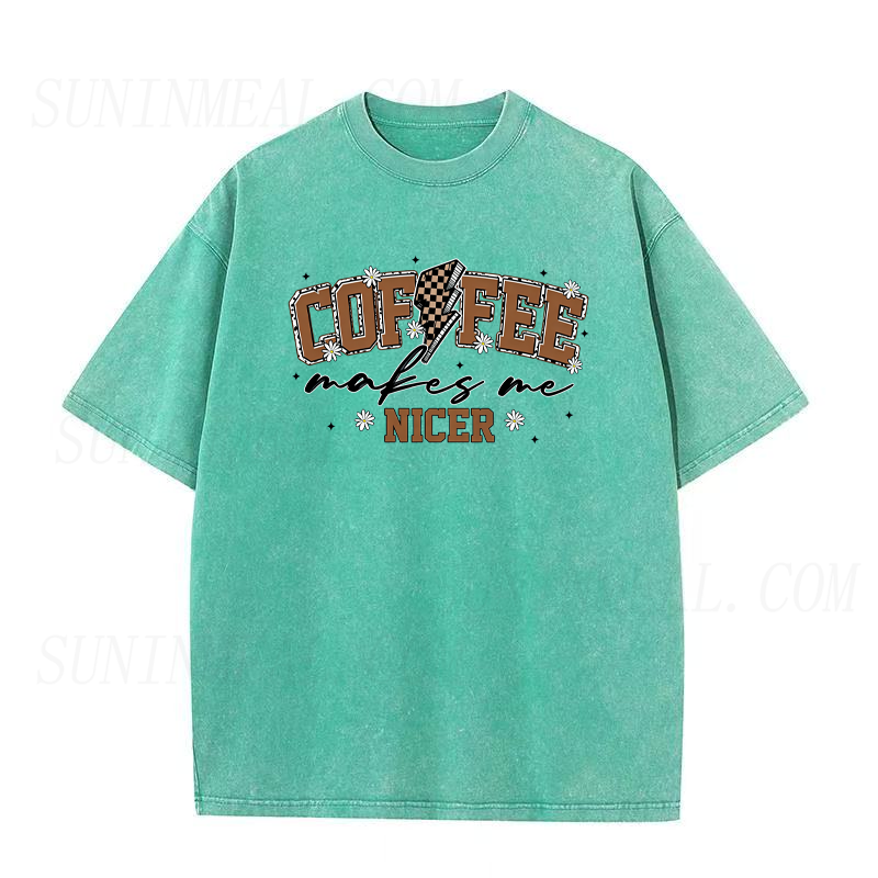 Retro Coffee Makes Me Nicer Unisex Tee