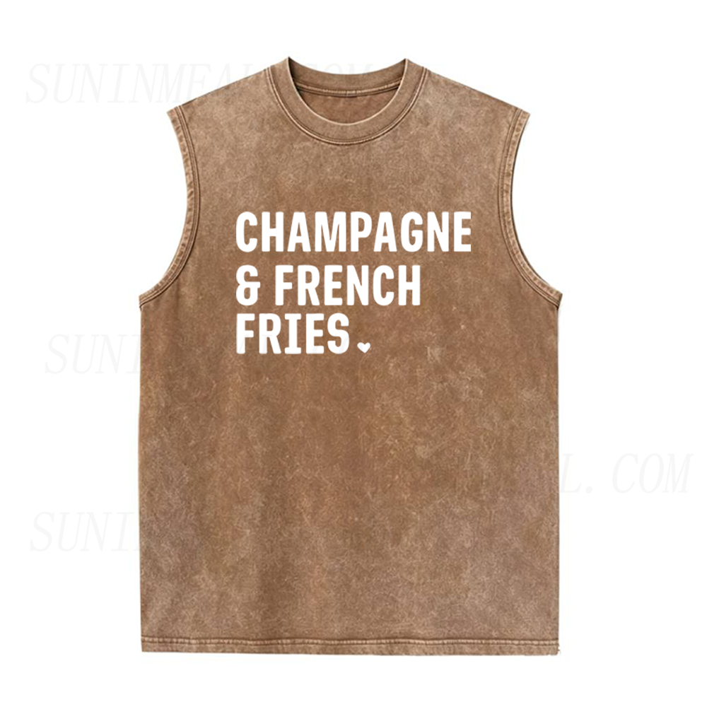 Champagne & French Fries Unisex Tank Top