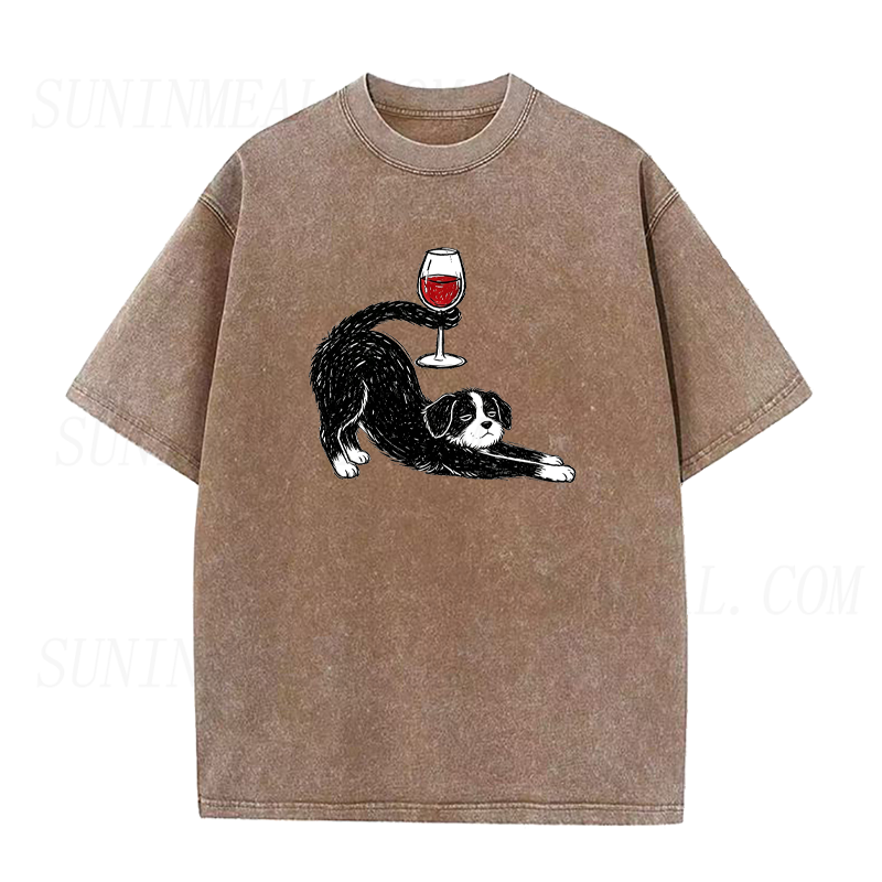 Wine O'Clock Puppy Unisex Tee