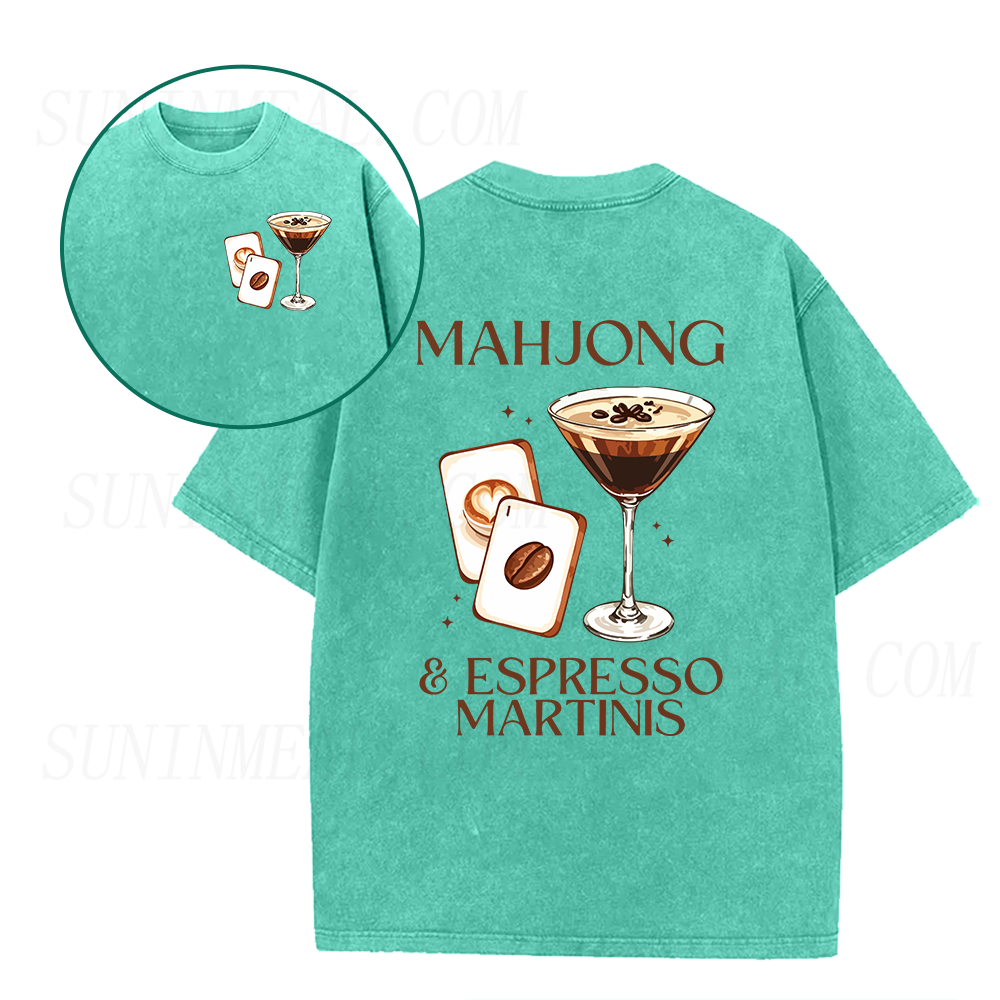 Mahjong and Espresso Martinis Unisex Tee