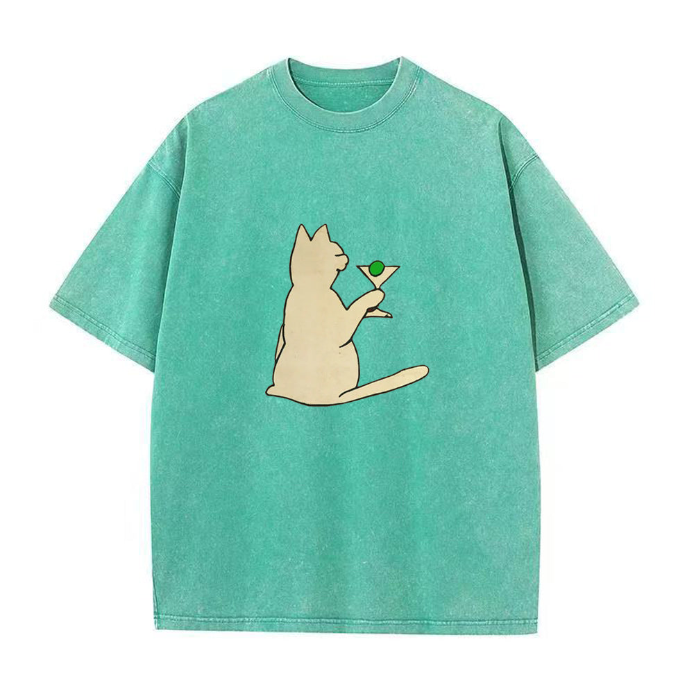Cat with Martini Unisex Tee