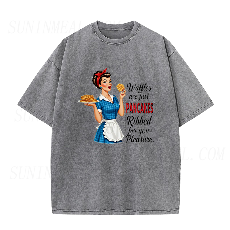Ribbed Pancakes for Pleasure Unisex Tee
