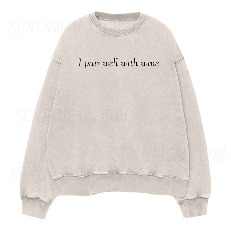 I Pair Well With Wine Unisex Crewneck Sweatshirt