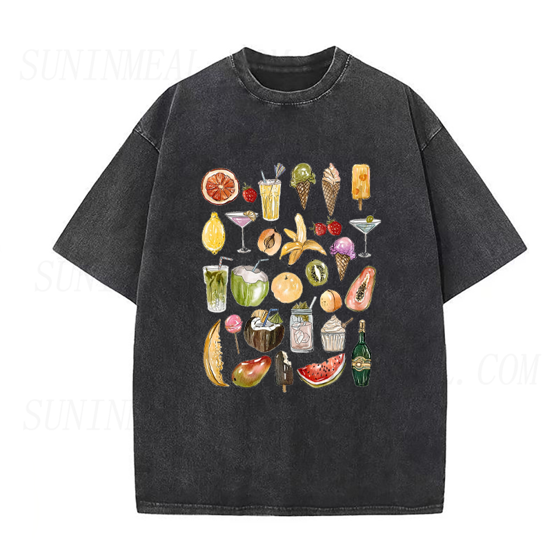 Tropical Fruit and Cocktail Dessert Unisex Tee