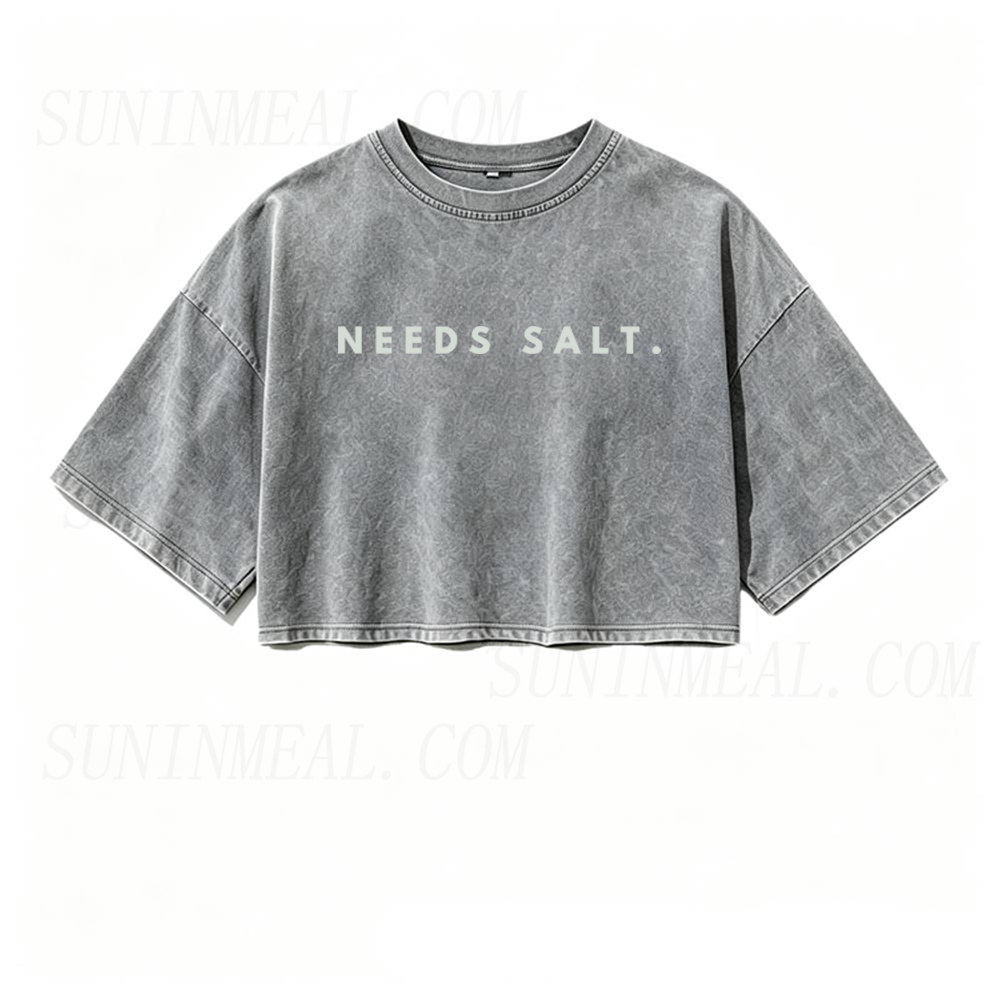 Need Salt Oversized Crop Tee