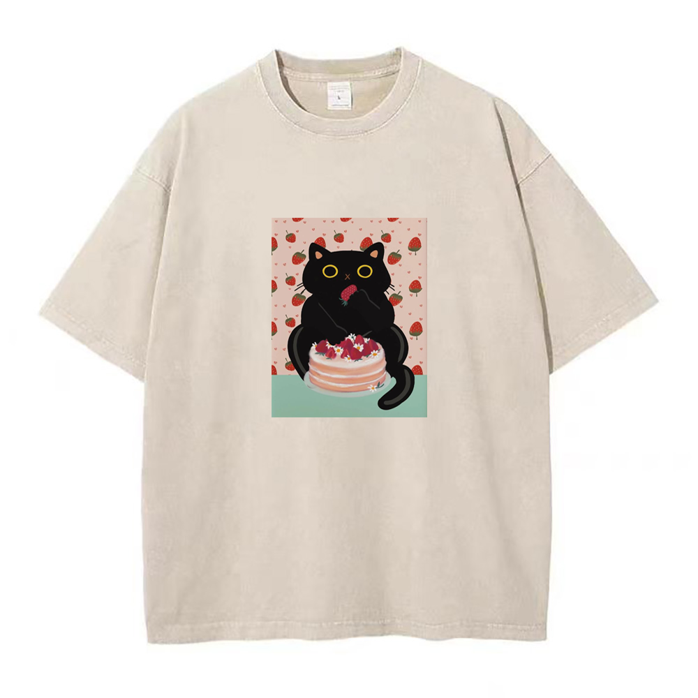 ストロベリーキャット ユニセックスTシャツ