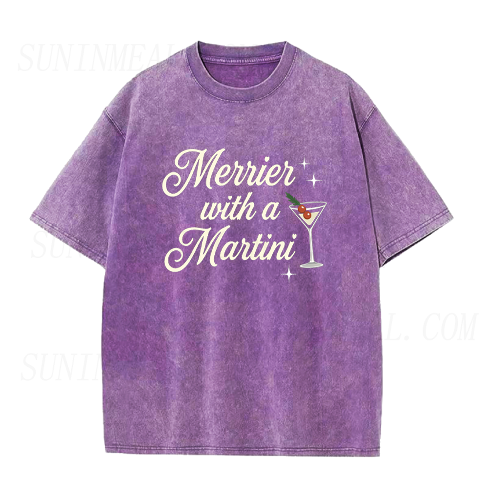 Merrier with A Martini Unisex Tee