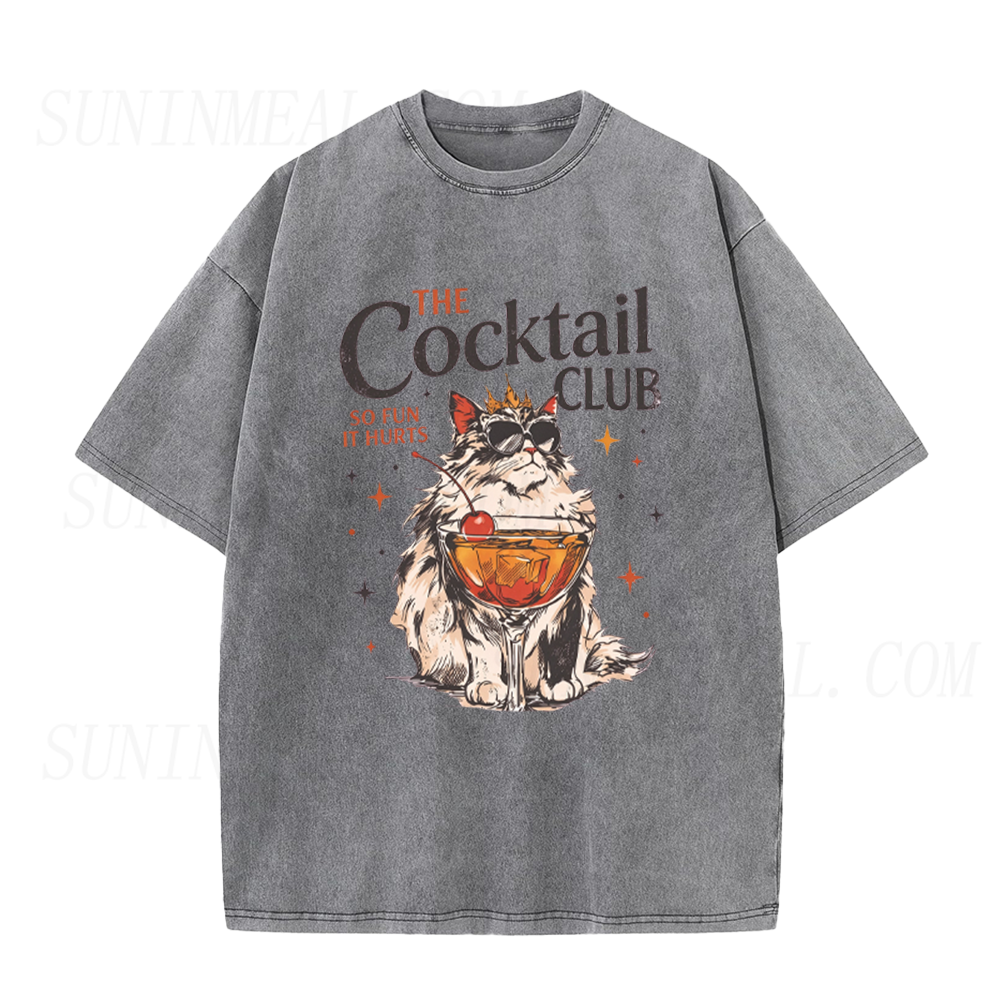 The Cocktail Club Cool Cat Graphic Unisex Tee
