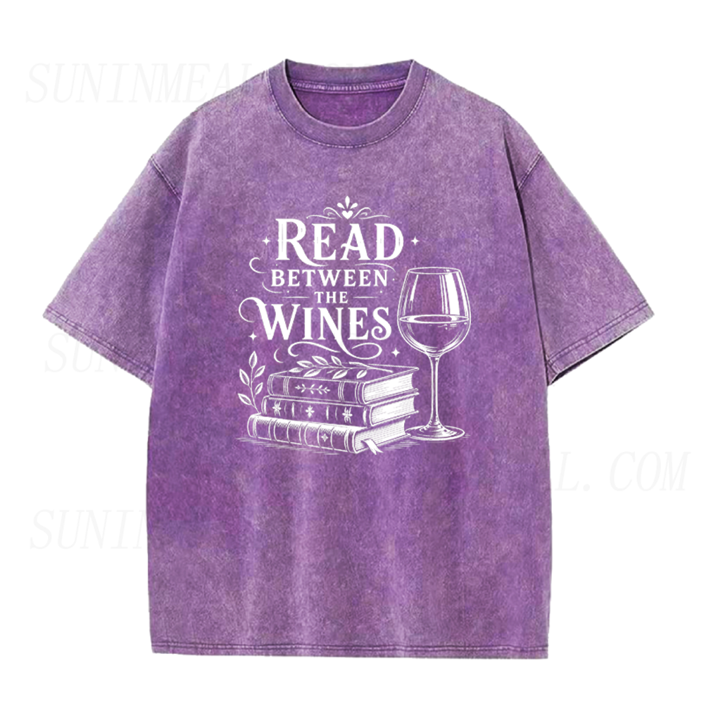 Read Between The Wines Book And Wine Lover Unisex Tee