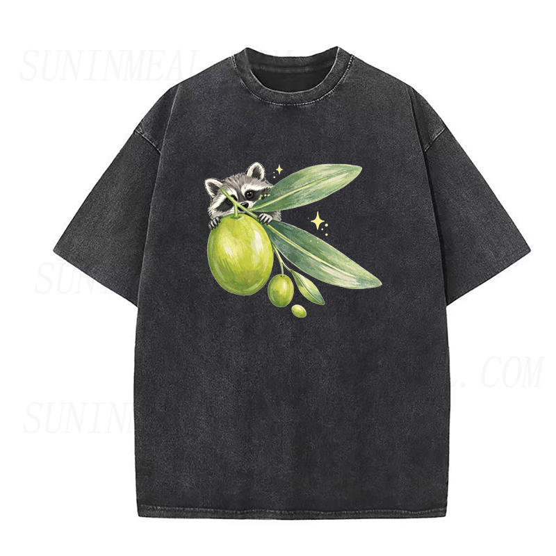 Raccoon & Olive Unisex Tee