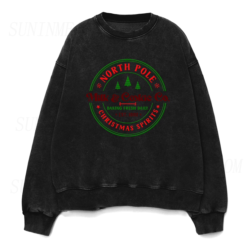 North Pole Milk and Cookie Co. Christmas Unisex Crewneck Sweatshirt