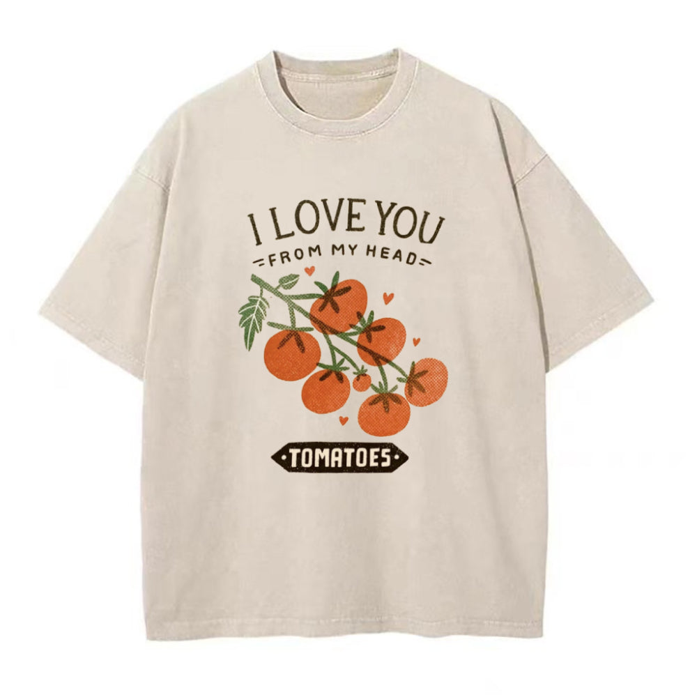 頭から愛してる トマト ユニセックスTシャツ